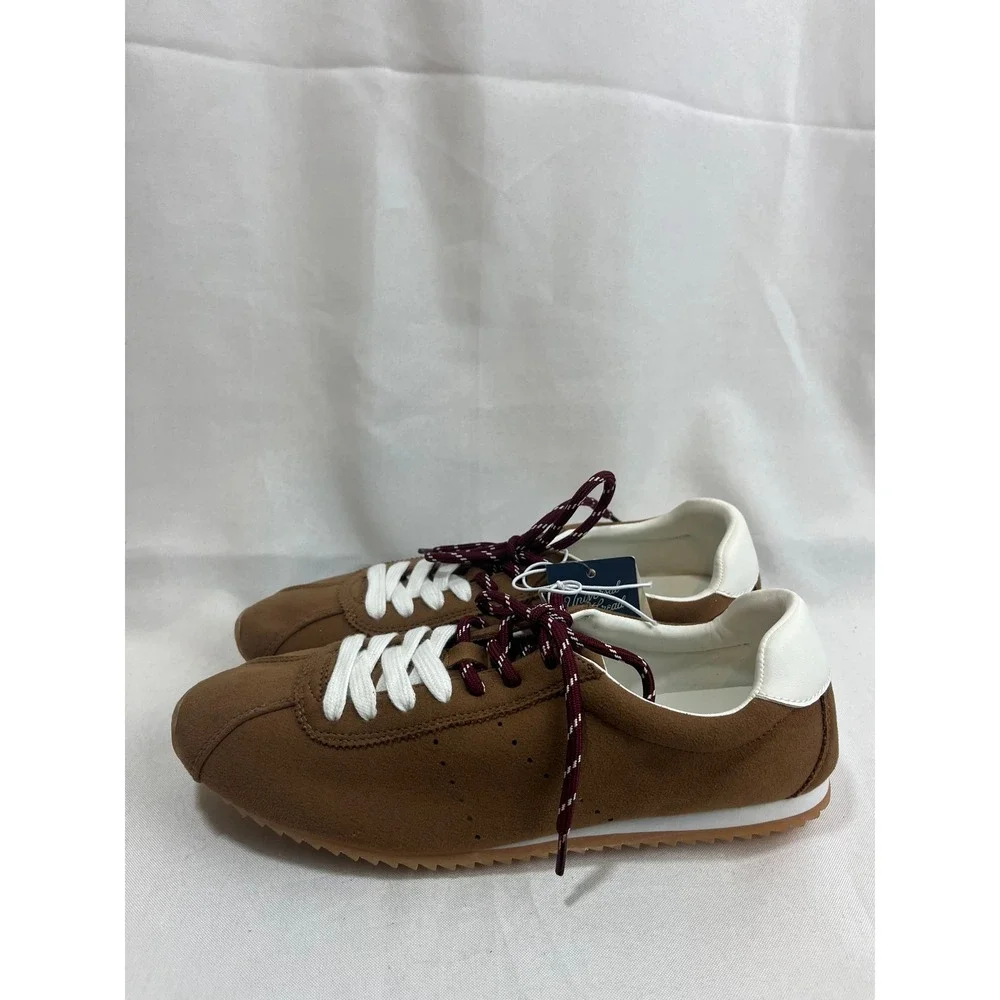 Universal Thread Cognac Brown‎ Faux Suede Jogger Sneakers Memory Foam 9.5 NEW